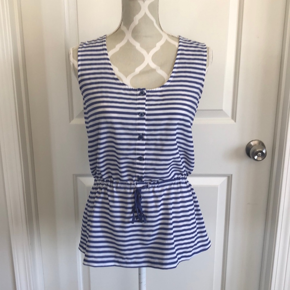 Shade sheer striped top size small